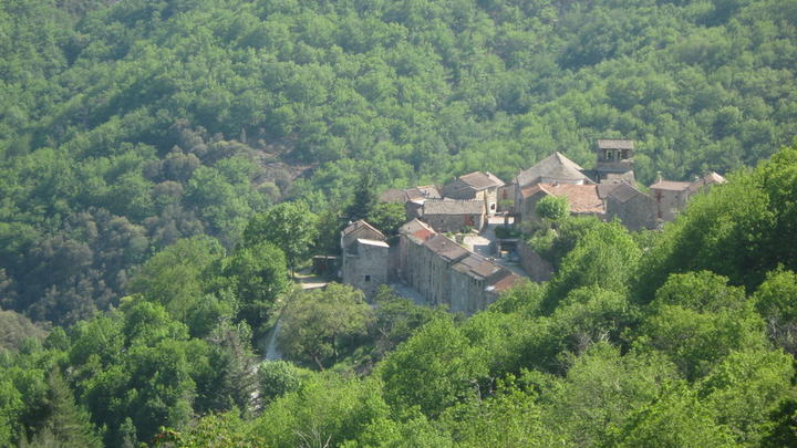 village de Sablières vue depuis notre terrasse