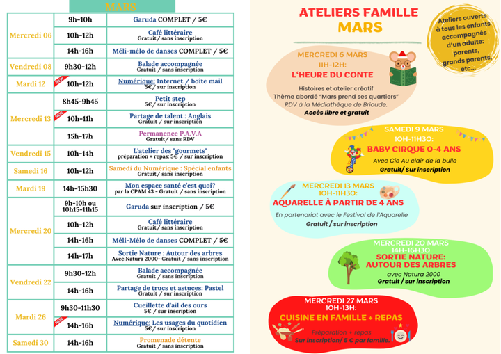 programme adultes -familles-association